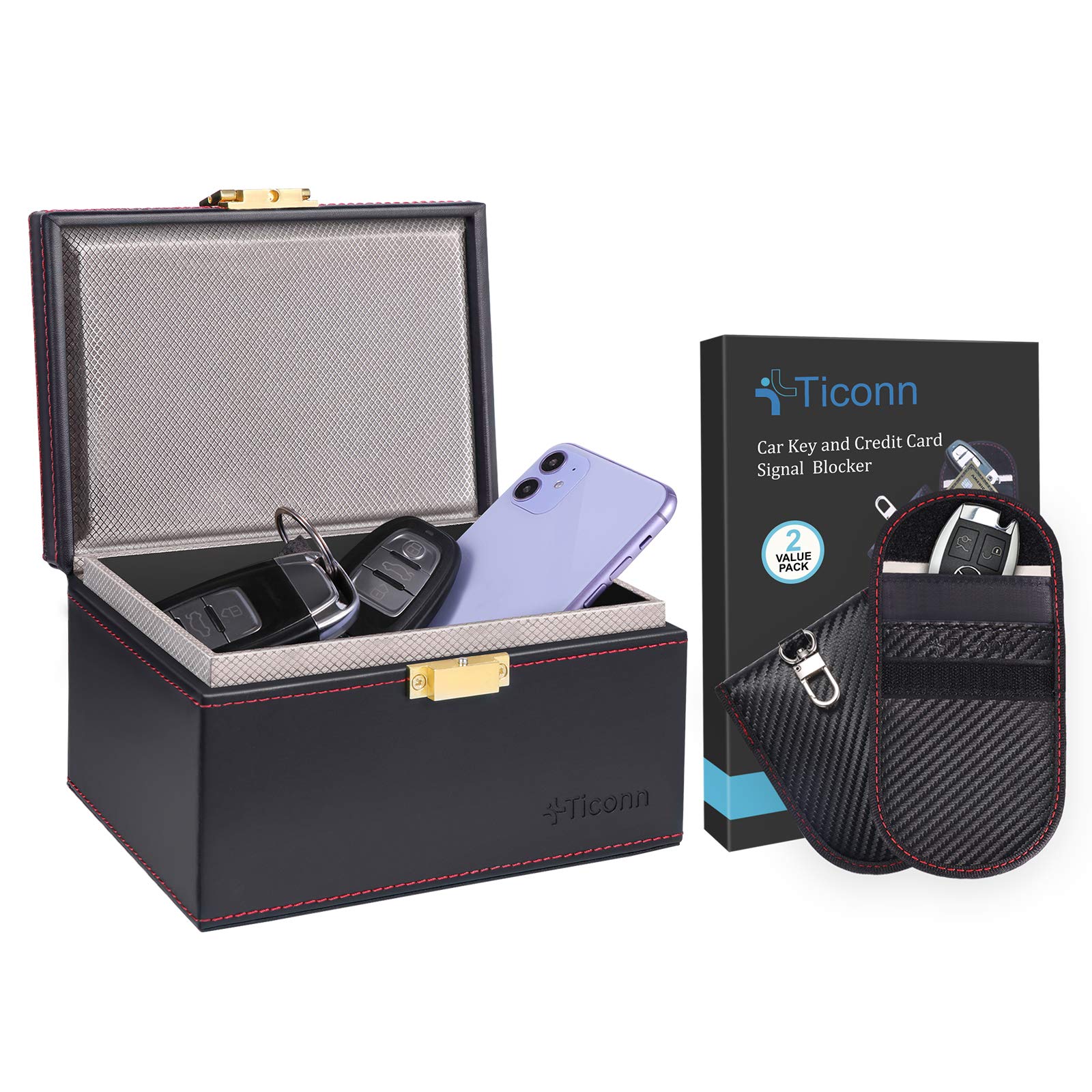 Amazon.com: TICONN Faraday Bag for Key Fob (2 Pack, Carbon Fiber